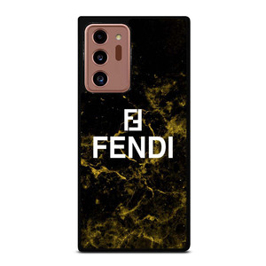 FENDI FASHION ROMA LOGO BLACK MARBLE Samsung Galaxy Note 20 Ultra Case Cover