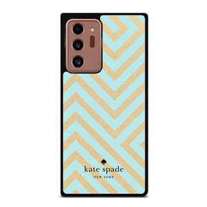 KATE SPADE NEW YORK LOGO GOLDEN GREEN CHEVRON PATTERN Samsung Galaxy Note 20 Ultra Case Cover