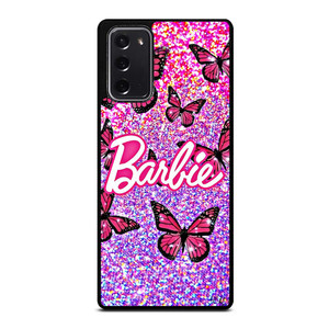 BARBIE BUTTERFLY LOGO ICON PINK Samsung Galaxy Note 20 Case Cover