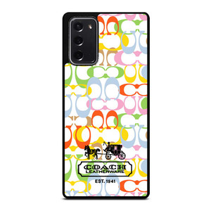 COACH LEATHERWARE NEW YORK EST 1941 COLORFUL Samsung Galaxy Note 20 Case Cover