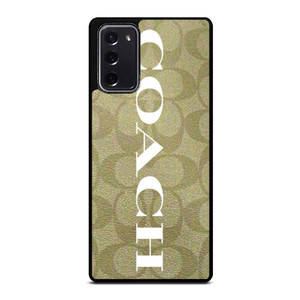 COACH NEW YORK GREEN LOGO PATTERN Samsung Galaxy Note 20 Case Cover