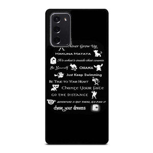 DISNEY LESSONS BLACK Samsung Galaxy Note 20 Case Cover