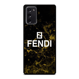 FENDI FASHION ROMA LOGO BLACK MARBLE Samsung Galaxy Note 20 Case Cover