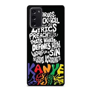 KANYE WEST LYRICS Samsung Galaxy Note 20 Case Cover