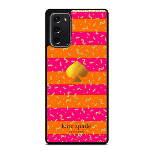 KATE SPADE NEW YORK YELLOW PINK STRIPES GLITTER Samsung Galaxy Note 20 Case Cover