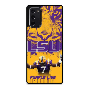 LSU TIGERS LOUISIANA STATE UNIVERSITY PURPLE LIVE Samsung Galaxy Note 20 Case Cover
