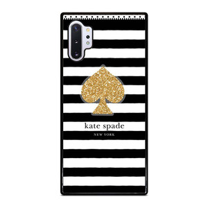 KATE SPADE NEW YORK GOLD LOGO STRIPES PATTERN Samsung Galaxy Note 10 Plus Case Cover