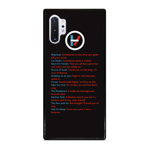 LYRICS OF TWENTY ONE PILOTS Samsung Galaxy Note 10 Plus Case Cover