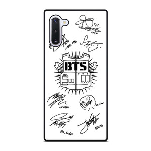 BTS SIGNATURE WHITE Samsung Galaxy Note 10 Case Cover
