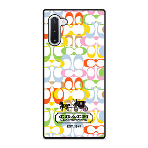 COACH LEATHERWARE NEW YORK EST 1941 COLORFUL Samsung Galaxy Note 10 Case Cover