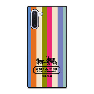 COACH LEATHERWARE NEW YORK EST 1941 STRIPES Samsung Galaxy Note 10 Case Cover