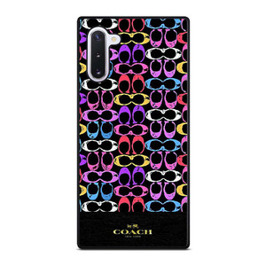 COACH NEW YORK COLORFULL PATTERN EMBLEM Samsung Galaxy Note 10 Case Cover