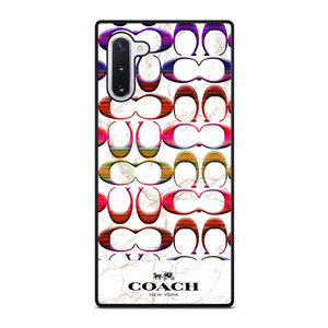 COACH NEW YORK COLORFULL PATTERN MARBLE Samsung Galaxy Note 10 Case Cover