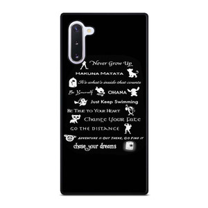 DISNEY LESSONS BLACK Samsung Galaxy Note 10 Case Cover