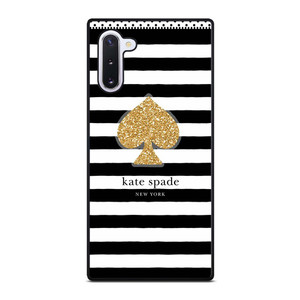 KATE SPADE NEW YORK GOLD LOGO STRIPES PATTERN Samsung Galaxy Note 10 Case Cover