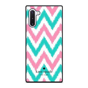 KATE SPADE NEW YORK LOGO GREEN PINK CHEVRON PATTERN Samsung Galaxy Note 10 Case Cover
