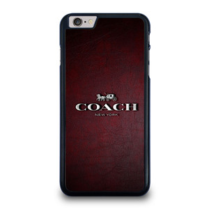 COACH NEW YORK LOGO LEATHER iPhone 6 / 6S Plus Case Cover