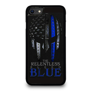BLUE LINE POLICE WARRIOR SKULL iPhone SE 2020 Case Cover BLUE LINE POLICE WARRIOR SKULL iPhone SE 2020 Case Cover