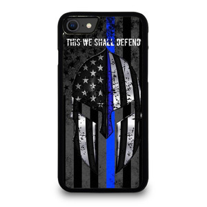 BLUE LINE POLICE WARRIOR iPhone SE 2020 Case Cover BLUE LINE POLICE WARRIOR iPhone SE 2020 Case Cover
