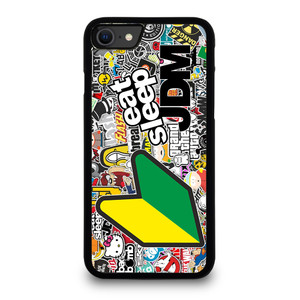 EAT SLEEP JDM STICKER BOMB iPhone SE 2020 Case Cover EAT SLEEP JDM STICKER BOMB iPhone SE 2020 Case Cover