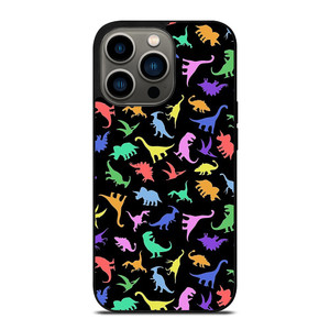 DINOSAUR COLORFUL PATTERN iPhone 13 Pro Case Cover