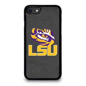 LSU TIGERS LEATHER LOGO iPhone SE 2020 Case Cover