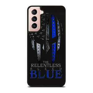 BLUE LINE POLICE WARRIOR SKULL Samsung Galaxy S21 Case Cover BLUE LINE POLICE WARRIOR SKULL Samsung Galaxy S21 Case Cover