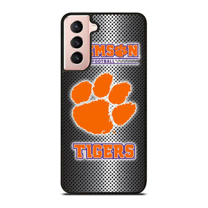CLEMSON TIGERS METAL LOGO Samsung Galaxy S21 Case Cover