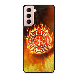 FIREFIGHTER FIREMAN FIRE LOGO Samsung Galaxy S21 Case Cover