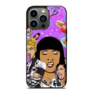 CARDI B CARTOON iPhone 13 Pro Case Cover