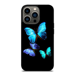 BLUE BUTTERFLY ART iPhone 13 Pro Case Cover BLUE BUTTERFLY ART iPhone 13 Pro Case Cover