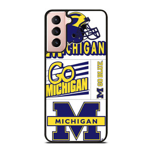 MICHIGAN WOLVERINES STICKER COLLAGE Samsung Galaxy S21 Case Cover