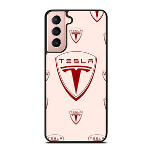 TESLA CAR LOGO COLLAGE Samsung Galaxy S21 Case Cover