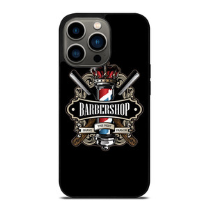 BARBERSHOP POLE HAIR CUT LOGO iPhone 13 Pro Case Cover