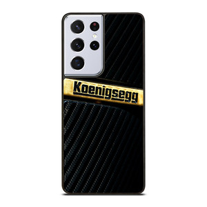 KOENIGSEGG GOLD BLACK CARBON Samsung Galaxy S21 Ultra Case Cover