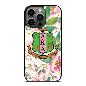 AKA PINK AND GREEN FLOWER LOGO iPhone 13 Pro Case Cover AKA PINK AND GREEN FLOWER LOGO iPhone 13 Pro Case Cover