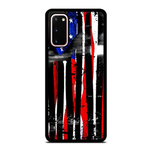 USA FLAG AMERICAN BASEBALL BLACK WHITE Samsung Galaxy S20 Case Cover