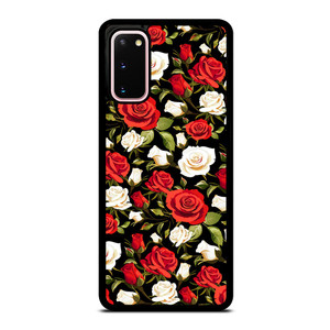 SEAMLESS RED WHITE ROSE PATTERN Samsung Galaxy S20 Case Cover SEAMLESS RED WHITE ROSE PATTERN Samsung Galaxy S20 Case Cover