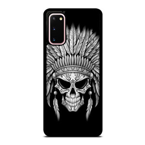 INDIAN FEATHER SKULL Samsung Galaxy S20 Case Cover INDIAN FEATHER SKULL Samsung Galaxy S20 Case Cover