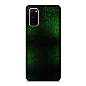 GREEN BINARY CODE PATTERN Samsung Galaxy S20 Case Cover GREEN BINARY CODE PATTERN Samsung Galaxy S20 Case Cover