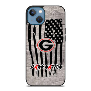 UNIVERSITY OF GEORGIA BULLDOGSWOODEN LOGO iPhone 13 Case Cover UNIVERSITY OF GEORGIA BULLDOGSWOODEN LOGO iPhone 13 Case Cover