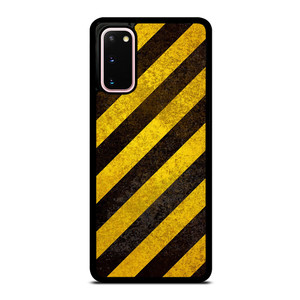 BLACK YELLOW POLICE LINE STRIPE Samsung Galaxy S20 Case Cover
