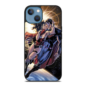 SUPERMAN KISSING WONDER WOMAN iPhone 13 Case Cover SUPERMAN KISSING WONDER WOMAN iPhone 13 Case Cover
