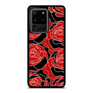 ROSE RED AND BLACK PATTERN Samsung Galaxy S20 Ultra Case Cover ROSE RED AND BLACK PATTERN Samsung Galaxy S20 Ultra Case Cover