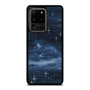 NAVY BLUE STAR FABRIC TEXTURE Samsung Galaxy S20 Ultra Case Cover
