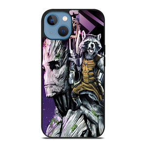 ROCKET RACCOON AND GROOT MARVEL iPhone 13 Case Cover