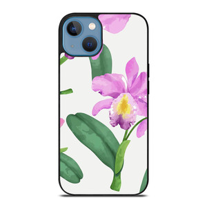 PURPLE ORCHID FLOWER PAINTING iPhone 13 Case Cover PURPLE ORCHID FLOWER PAINTING iPhone 13 Case Cover