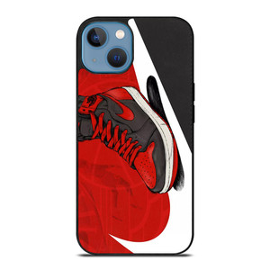 NIKE AIR JORDAN SHOES RED iPhone 13 Case Cover