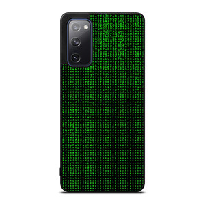 GREEN BINARY CODE PATTERN Samsung Galaxy S20 FE Case Cover