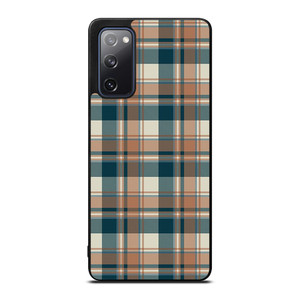 CHECK CLASSIC DARK PLAID FABRIC TEXTURES Samsung Galaxy S20 FE Case Cover